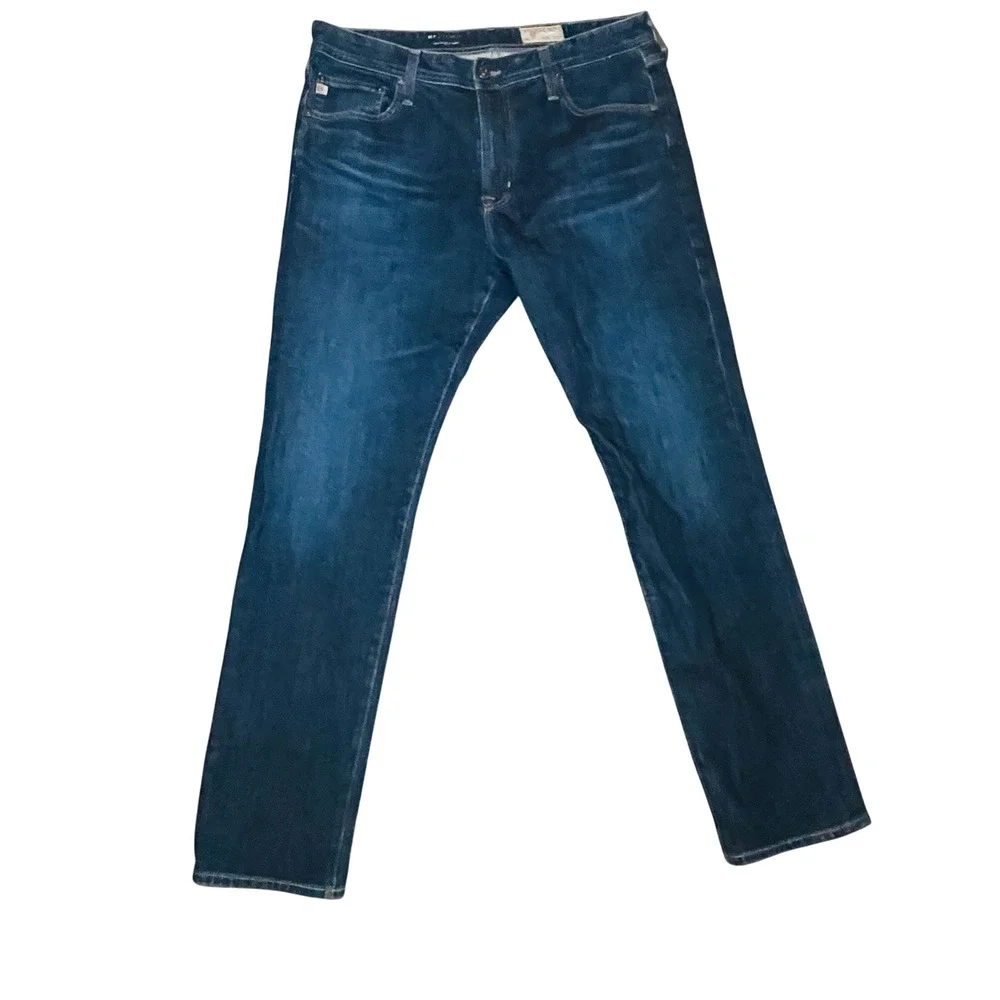 AG Adriano Goldschmied Denim 360 Straight Leg Jeans Indigo Stretch Made in Japan